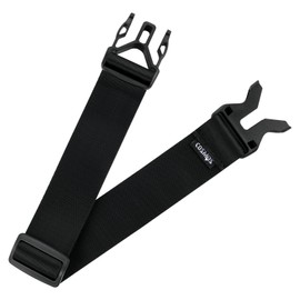 Cosmos Premium Nylon Add-A-Bag Travel Luggage Strap Belt with Quick Release Buckle (Solid Black)