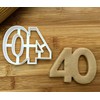 Sweet Prints Inc Number 40 Cookie Cutter - Dishwasher Safe