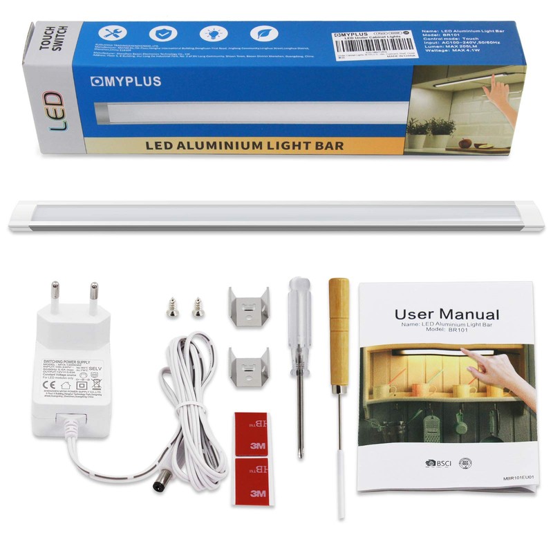 Myplus Under-Unit Light, Workshop Lamp, Kitchen Lamp, Dimmable LED-Lighting Kit,