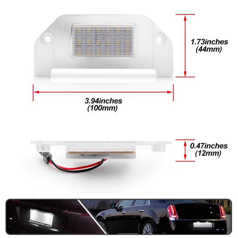 Mingrui test 2Pcs LED License Plate Lights Number Lamp for