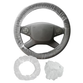 S.fields.inc 100 Pcs Disposable Vinyl Steering Wheel Covers Steering Wheel Covers 40cm