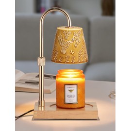 Ceramic Candle Warmer Lamp Dimmable Electric Lamp Candle Warmer for Jar Scented Candles Adjustable Height Mothers Day Birthday Gifts for Women Mom Grandma Offices Home Decor Light(Hummingbird)