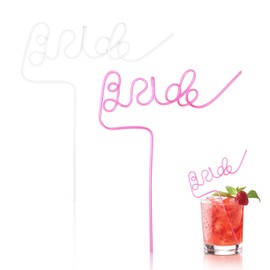 2 Pcs Bridal Straws, Wedding Party Favors, Wedding Decorative Straws, Wedding Drink Straws, Reusable Decorative Straws for Wedding Party Events