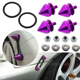 Xotic Tech Spike JDM Style Car Bumpers Trunk Fender Hatch Lids Quick Release Fasteners (Purple)