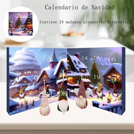 Calendario de Adviento de Gnomo de Navidad 2024, Calendario de Adviento de 24 Días de Navidad, Calendario de Adviento de Navidad 2024, Regalo de Calendario de Gnomo de Decoración Navideña