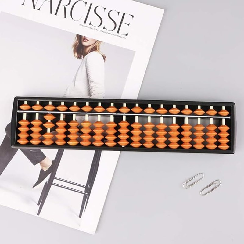 Soroban Abacus 17 Digit 4 Beads, Standard, Soroban, Elementary School