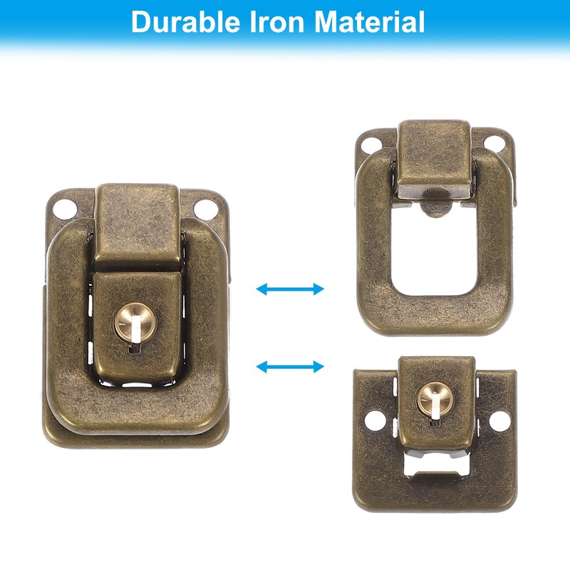 PATIKIL Suitcase Lock Hasp 1.6" x 1.10",2Pcs Iron Toggle Catch
