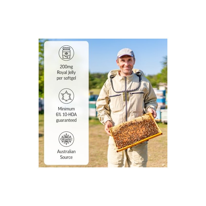 Regina Premium Fresh Royal Jelly 200mg, 6% 10-HDA Guarantee. 120
