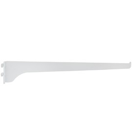 Stone Harbor Hardware Single Track Shelf Bracket, 14 Inches, White