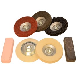 Moleroda Angle Grinder Metal Polishing Kit – 5-Piece Restoration Set with M14 Thread | Abrasive Discs, Felt Pads & Compounds for Stainless Steel, Aluminum, Brass & More