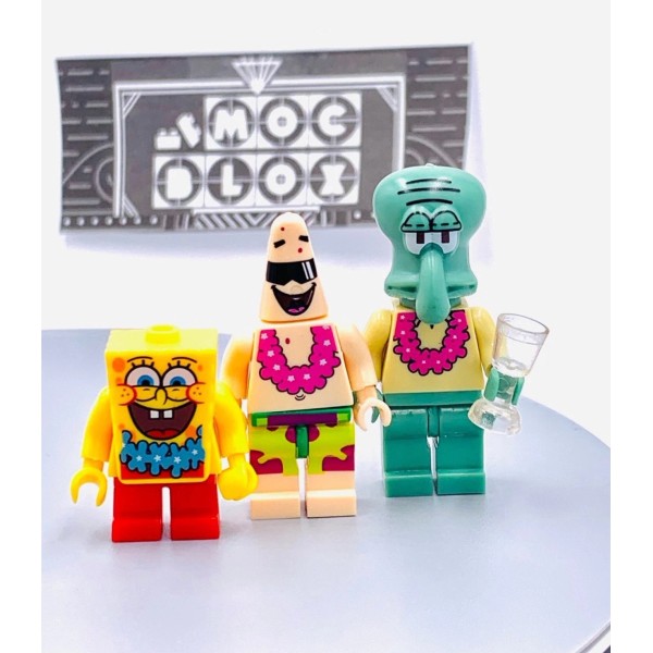 Moc Blox SpongeBob SquarePants (Hawaii Outfit Set) #420, 422 &