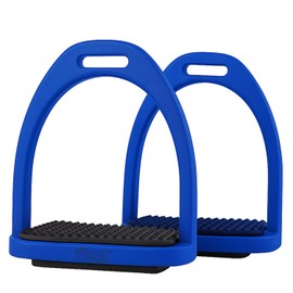 AK Baspro Horse Plastic Stirrup High Strength Durable Quality Plastic Riding Stirrups, Safety Stirrups Equestrian Stirrups Treads with Non-slip Rubber Pad AKRS-6047-02 (Royal Blue, 4.75'')