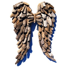 Starry Driftwood Decorative Angel Wings (30 cm) Motif Wall Decoration Driftwood Wood Decoration / FBA_2342_30 cm
