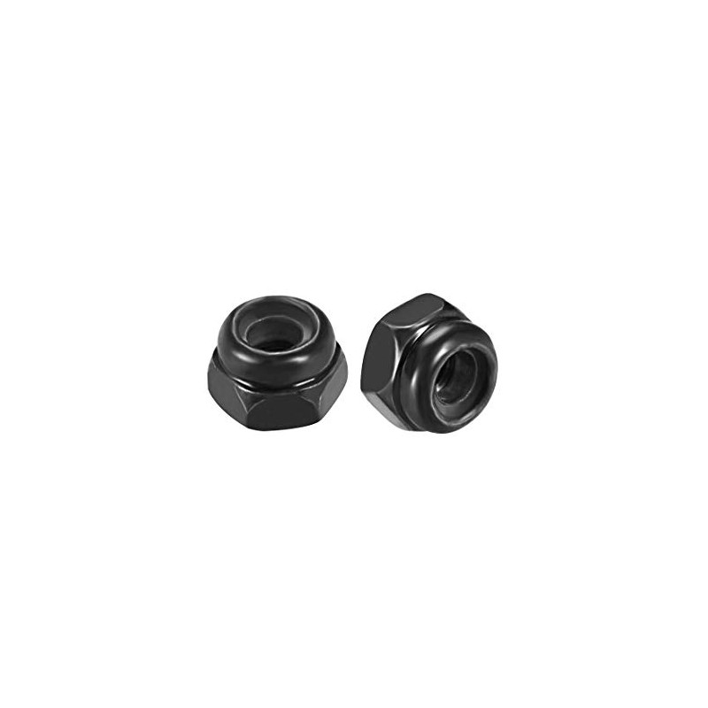sourcing map Hex Lock Nuts - M2.5 x 0.45mm Carbon