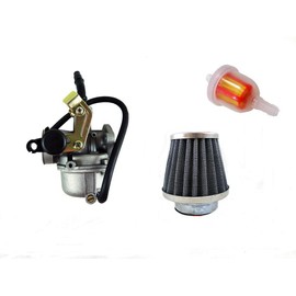 PZ19 Cable Choke Carburetor with Air Filter for 50cc 90cc 110cc ATV Chinese Go Kart Roketa SUNL Carb Free Gas Fuel Filter
