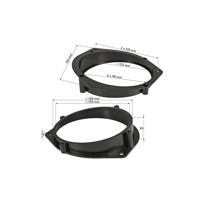 tomzz Audio 2839-000 Speaker Rings Adapter Brackets Compatible with Opel