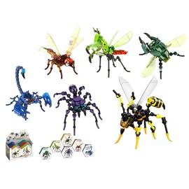 BoterLun Insect Collection Building Set，Collectible Model Building Kit for Kids Teen& Adults, with Scorpion, Spider, Mosquito, wasp, Dragonfly, Beetle,Fun Gift for 6 7 8 9 10 12+ Boys Girls