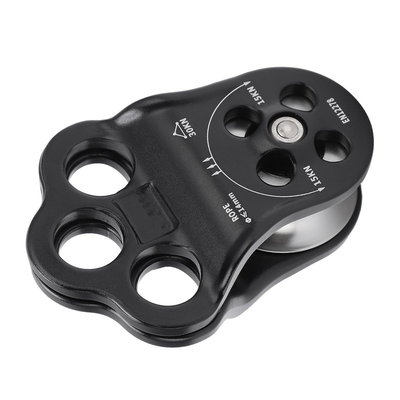 Climber Pulley, Wide Rope 30KN Hitch Climber Pulley for Climbing