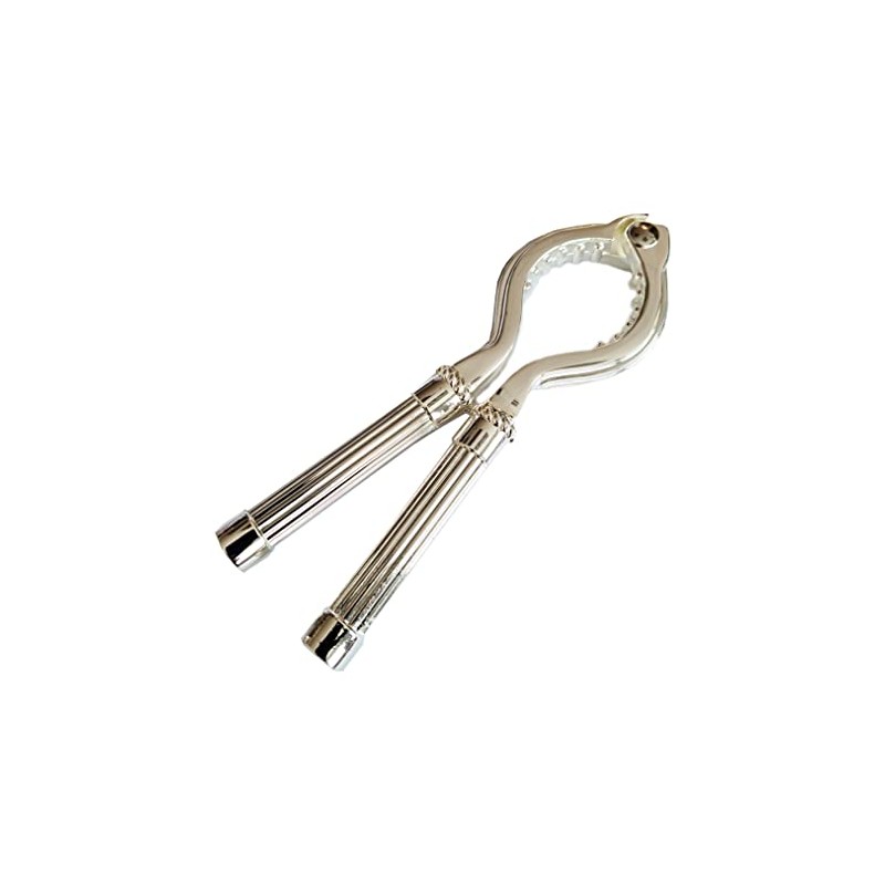 H.Bauer jun. Silver Plated Champagne Tongs with Grooves 13.5 cm