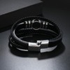 QKEPCY Boys Football Bracelet Multi Leather Magnetic Closure Fashionable Design