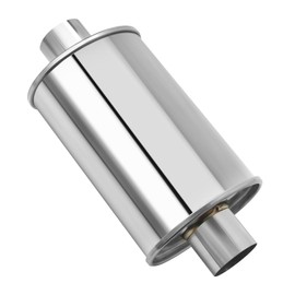 Piclafe 2.25'' Ultra Quiet Resonator, 304 Stainless Steel Muffler, 2.25'' Inlet & Outlet 14" Overall Length Universal Sliver Oval Performance Muffler Resonator