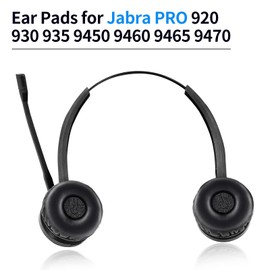 Cushions Upgraded Replacement Earpads for Jabra PRO 920 930 935 9450 9460 9465 9470 / UC Voice 550 Headset Earpads Cushions (Protein Leather)