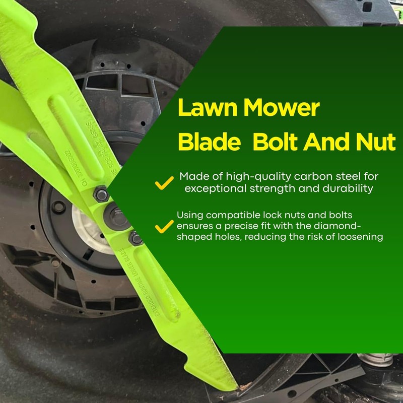 5640321002 Lawn Mower Blade Bolt&5630351002 Lock Nut Kit–Compatible with EGO