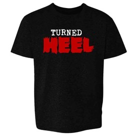 Pop Threads Turned Heel Pro Wrestling Funny Character Baby Toddler Kids Girl Boy T-Shirt Black 4T