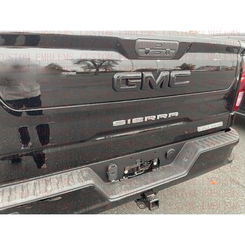 Auto Rear GMC Black Emblem Overlay 2019-2022 GMC Sierra 1500