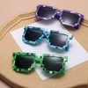 Purasudo Party Sunglasses, Mosaic Sunglasses, Glasses, Lens Included, Black, Dot