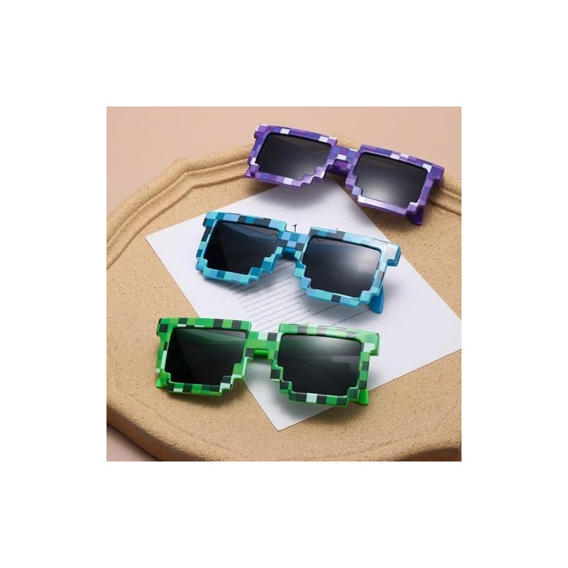 Purasudo Party Sunglasses, Mosaic Sunglasses, Glasses, Lens Included, Black, Dot