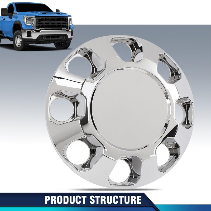 PIT66 Wheel Center Cap Chrome Compatible with GMC Sierra 2500HD
