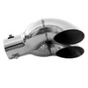 Double Exhaust Trim Tailpipe Exhaust Stainless Steel Sport Round Sport