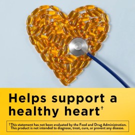 Nature Made Fish Oil 1000 mg Omega 3 Heart Support 90 Softgels 45 Day Supply