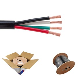 Satmaximum 14/4 500FT Outdoor Speaker Wire Copper Clad Aluminum, Stranded Bulk Audio Cable | CL2, Direct Burial, UV Resistant