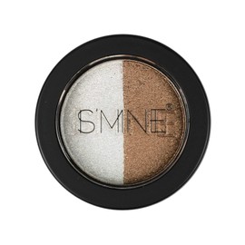 IS'MINE Single Duo Shimmer Brown Eyeshadow, Dual Color, Longwear, White Eye Makeup for Day & Night