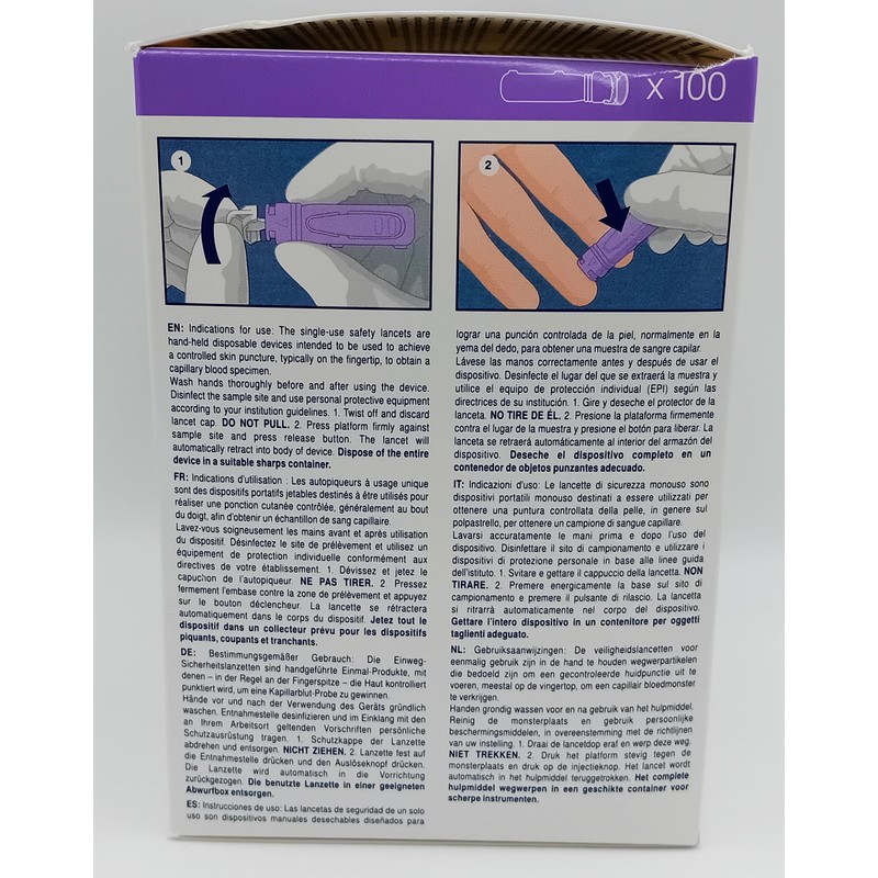Unistik 3 Comfort Lancets 28G 1.8mm Box of 100 |