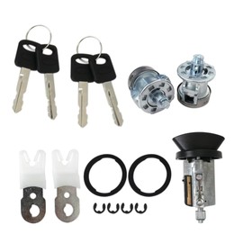 Gxcdizx Ignition Switch Lock Cylinder Door Lock Cylinder with Keys for Ford F150 1997-2003 Ford F250 F350 1997-2007 Ford Excursion 2000-2005 Replace OE# LC6177 + DL5885 X2 + 597638