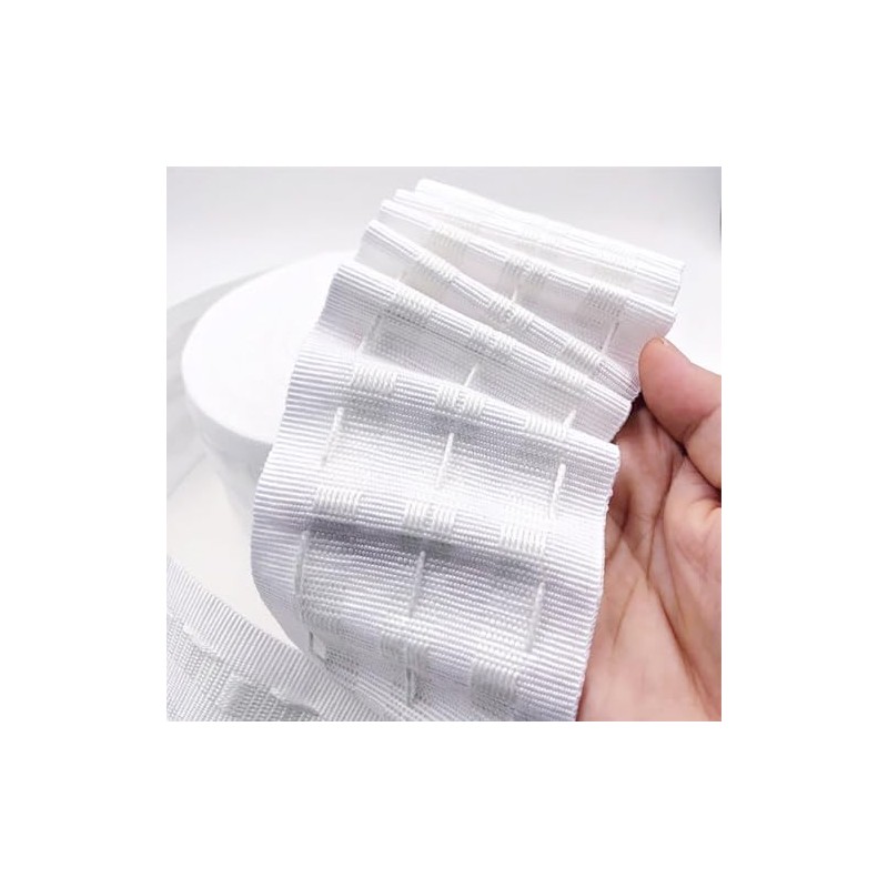 Dansunny Curtain Tape Ruffle Tape for Sewing, Width 7.5 cm,