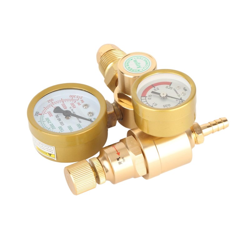 Oumefar Welding Gas Regulator Argon CO2 Regulator, Compatible with Mig