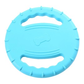 ZelongChen One Piece Squeaky Funny Dog Flying Disc Soft Dog Teeth Cleaning Flying Disc Safe Floating Lightweight TPR Flying Disc for Aggressive Chewers
