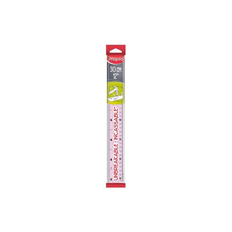 Maped Unbreakable Ruler, 30cm, Color Will Vary (245659)