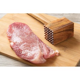 Ironwood Gourmet Acacia Wood Meat Tenderizer, 11.5-inches, Brown