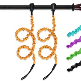 LINGVUM Kayak Paddle Leash Stretchable Paddle Strap Coiled Lanyard Rope for Kayaking Canoing Boating, Fishing Poles Rods, Kayak Paddle Accessories