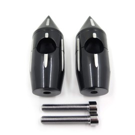 SMT-1" SPIKE 2" RISE BLACK BILLET HANDLEBAR RISERS Compatible With SUZUKI KAWASAKI HONDA YAMAHA [B00V2ZJN6O]