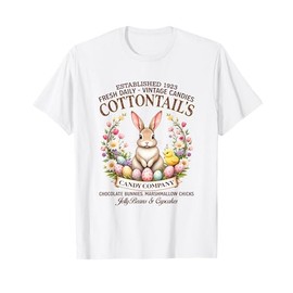 Cottontail’s Candy Co. Vintage Easter Bunny Easter Day T-Shirt