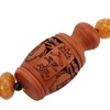 Wood Carved Amulet Pendant Peach Wood Detailed Carving Beautiful Safe