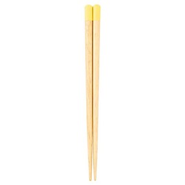 Ogishi Tadashi Shouten Small Size Pastel Color Reusable Wooden Chopsticks for Kids Dishwasher Safe Made in Japan (Yellow 6.5 Inches)