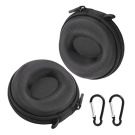 MEMOFYND 2 Pack Watch Travel Box with 2 Carabiners, Watch Storage Box, Watch Case Stand, Men's Watch Box, Travel Watch Case, Protective Watch Travel Box (Black)