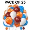Party Balloons Pack 25pcs 10 inch Orange Sand White Light